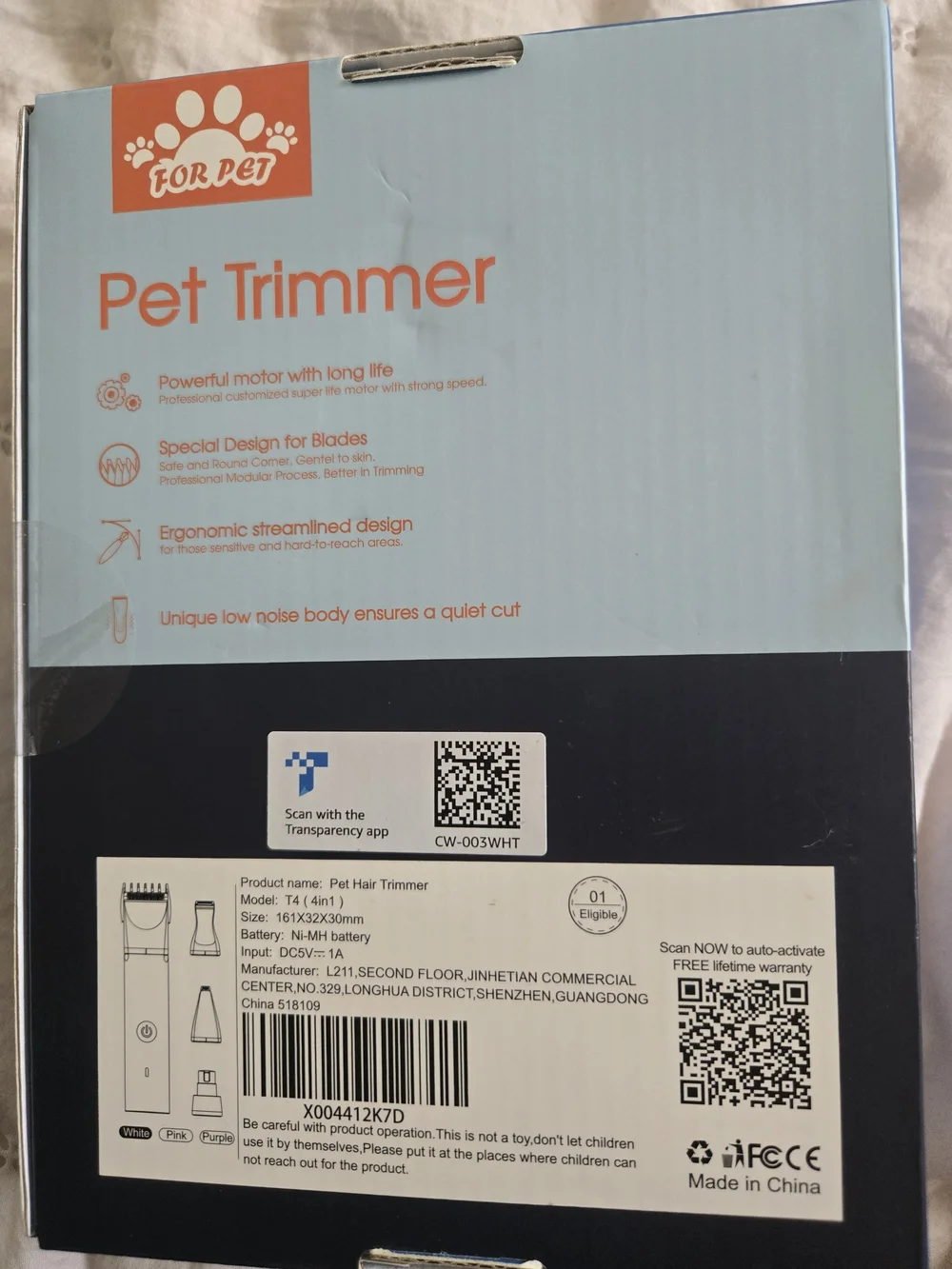 Pet Trimmer - Orange and Blue